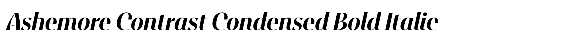 Ashemore Contrast Condensed Bold Italic image